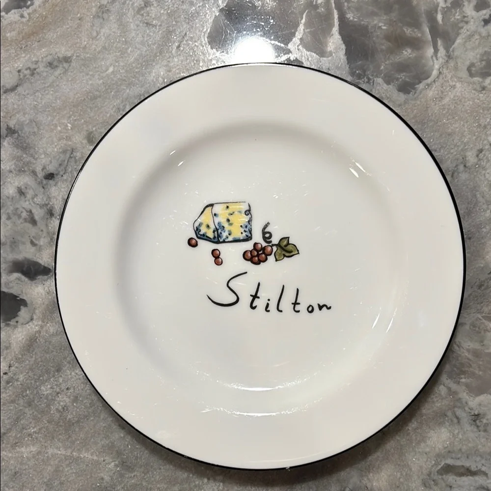 Pottery Barn Stilton White Cheese Plate